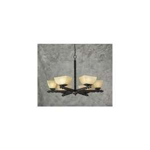     Camille Chandelier   Oil Rubbed Bronze Finish / Honey Amber Shade