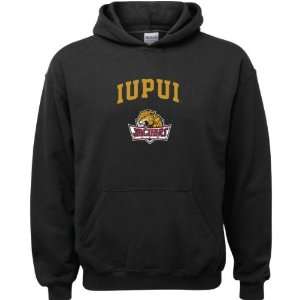 IUPUI Jaguars Black Youth Arch Logo Hooded Sweatshirt  
