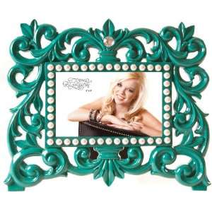  Teal 6x4 Photo Frame with Pearls Beauty