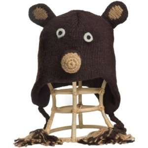  Hat Animal Character 100% Wool with Fleece bear 