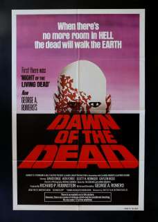 DAWN OF THE DEAD * 1SH ORIG MOVIE POSTER 1978 HORROR  