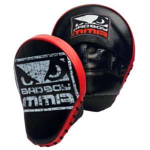  Bad Boy MMA Curved Focus Mitt (Pair) (Black, OSFA) Sports 