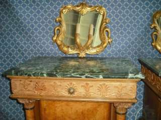 EMPIRE STYLE MARBLE TOP ITALIAN NIGHT STANDS 10IT078C  