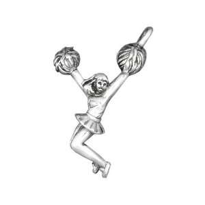  Sterling Silver Cheerleader Charm Arts, Crafts & Sewing