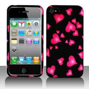 Premium   Apple iPhone 4 Raining Heart Cover   Faceplate   Case   Snap 