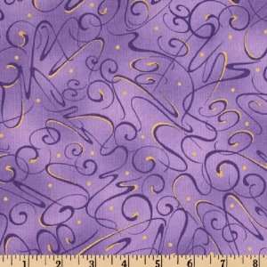  44 Wide Nouveau Riche Tourbillon Purple Fabric By The 