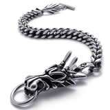 Mens Siver Tone Bullet Stainless Steel Pendant Necklace US120464 