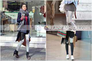 Hi Korean FashionContrast Color Leggings Womens Tights Cotton Pants 