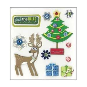 Company Dimensional Stickers Deck The Halls; 6 Items/Order  