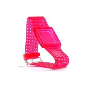 System S Pink Silicone Case Watch Band Wrist Strap for 