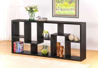 Black Modern Wood Bookcase / Display Shelf  