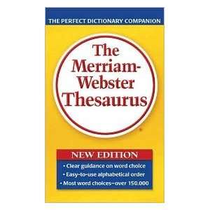   Merriam Webster Thesaurus 1st (first) edition Text Only Merriam