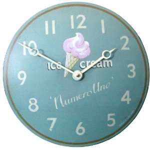 Roger Lascelles Convex Tin Clock, Numero Uno, 11 Inch  