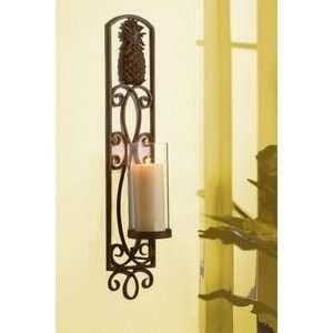   Tropical Tall Pillar Wall Sconce Candle Holder
