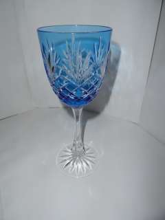 Faberge Odessa Sky Blue Hock Crystal Wine Glass  