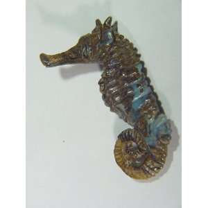  Australian Boulder Opal seahorse Lapidary Carving 