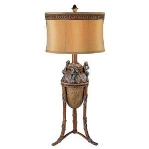 Trans Globe 1 Lt Vintage Gold Table Lamp W/ ShadeRTL 7678  