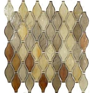   Shapes Brown 1 3/8 x 3 Glossy Glass Tile   14744