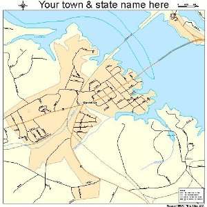  Street & Road Map of Clarksville, Virginia VA   Printed 