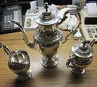 STERLING SILVER 3 PIECE TEA SET ★ BEAUTIFUL ORNATE ★ FISHER SOLID 