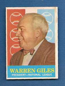 1959 Topps #200 Warren Giles National League President  