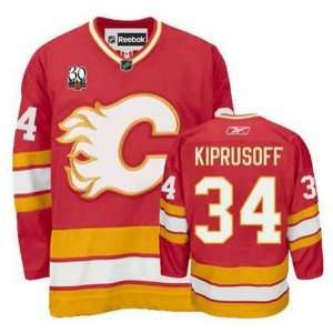 New Calgary Flames 30th Jersey #34 Kiprusoff Red Hockey Jersey Size 56 