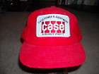Case Power and Equipment Vintage Snapback Corduroy Hat RED P&E CASE