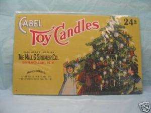 Vintage look Christmas Tree Toy Candles Tin Sign child  