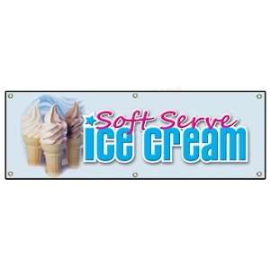  72 SOFT SERVE ICE CREAM BANNER SIGN shop parlor signs 