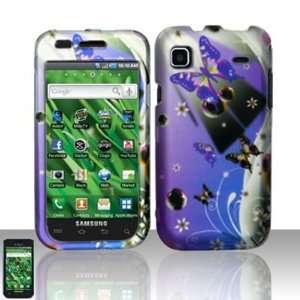  Samsung Vibrant T959 Purple Butterflies Rubberized Hard 