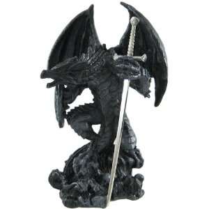 Wicked Dragon On Pile Of Skulls Statue W/ Letter Opener 