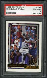 SHAQUILLE ONEAL~ORLANDO MAGIC~1992 TOPPSGOLDGRADED ROOKIE/RC PSA 8 