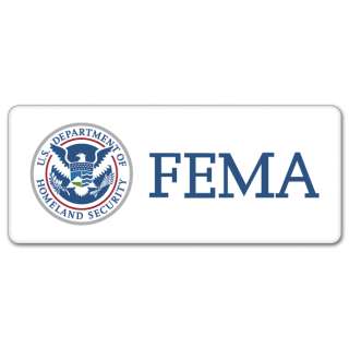 Federal Emergency Management FEMA car sticker 7 x 3  