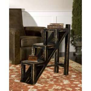  Stair Step Accent Table Black