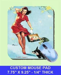 sexy GIL ELVGREN Pinup Girl Mouse Pad FINDERS KEEPERS  