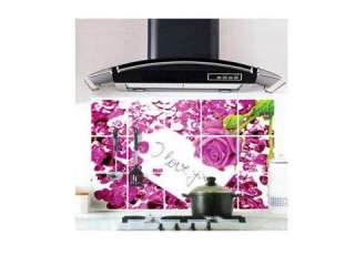 New Stylilsh Kitchen Anti oil Oil proof Rose Decal Wall Oil Sticker 