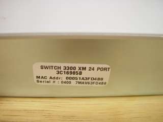 3Com SuperStack 3 Switch 3300 XM 3C16985B 1698 510 051 4.00 Repair