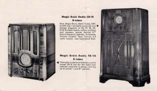   radio model T8 14, 8 tube, deco wood, works cathedral shortwave  
