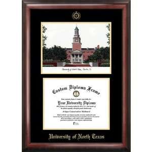 University of North Texas Gold Embossed Diploma Frame with Limited 
