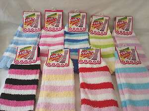 Fuzzy Toe Socks; 9 Different Colors  