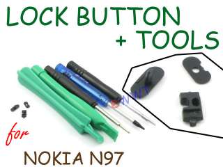 for Nokia N97 Side Switch Lock Key Button Black + Tools  