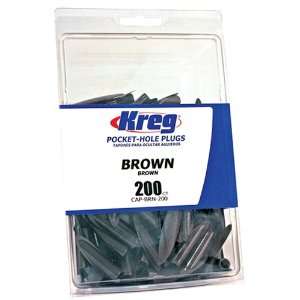  Kreg CAP BRN 200 Brown Plastic Plugs 200 Count