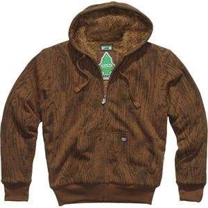   Shift Racing Woody Fur Lined Zip Up Hoody   2X Large/Brown Automotive