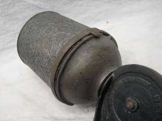 EARLY CAST IRON ROYAL COFFEE BURR MILL LAP GRINDER STAMPED TIN 