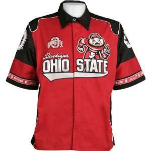   State Buckeyes Red Adult Pit Crew Shirt 