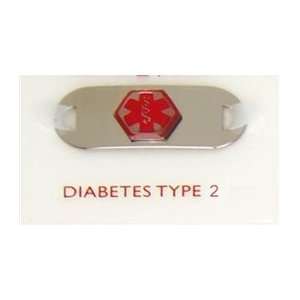  Medical Alert Stainless Bracelet ID TAG Diabetes Type 2 