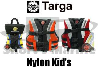 Bombardier Targa Kids Nylon Life Jacket Vest PFD  