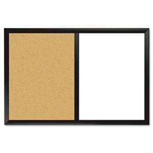  Erase & Bulletin Board, 24 x 36, White/Cork, Black Frame Electronics