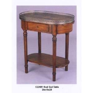   Home Furnishings Oval Shaped One Drawer End Table Furniture & Decor