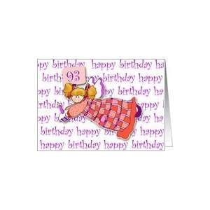  93 Years Old Cupcake Angel Birthday Card Toys & Games